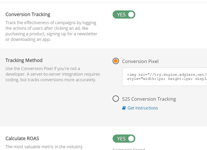 Track conversions after serving ads
