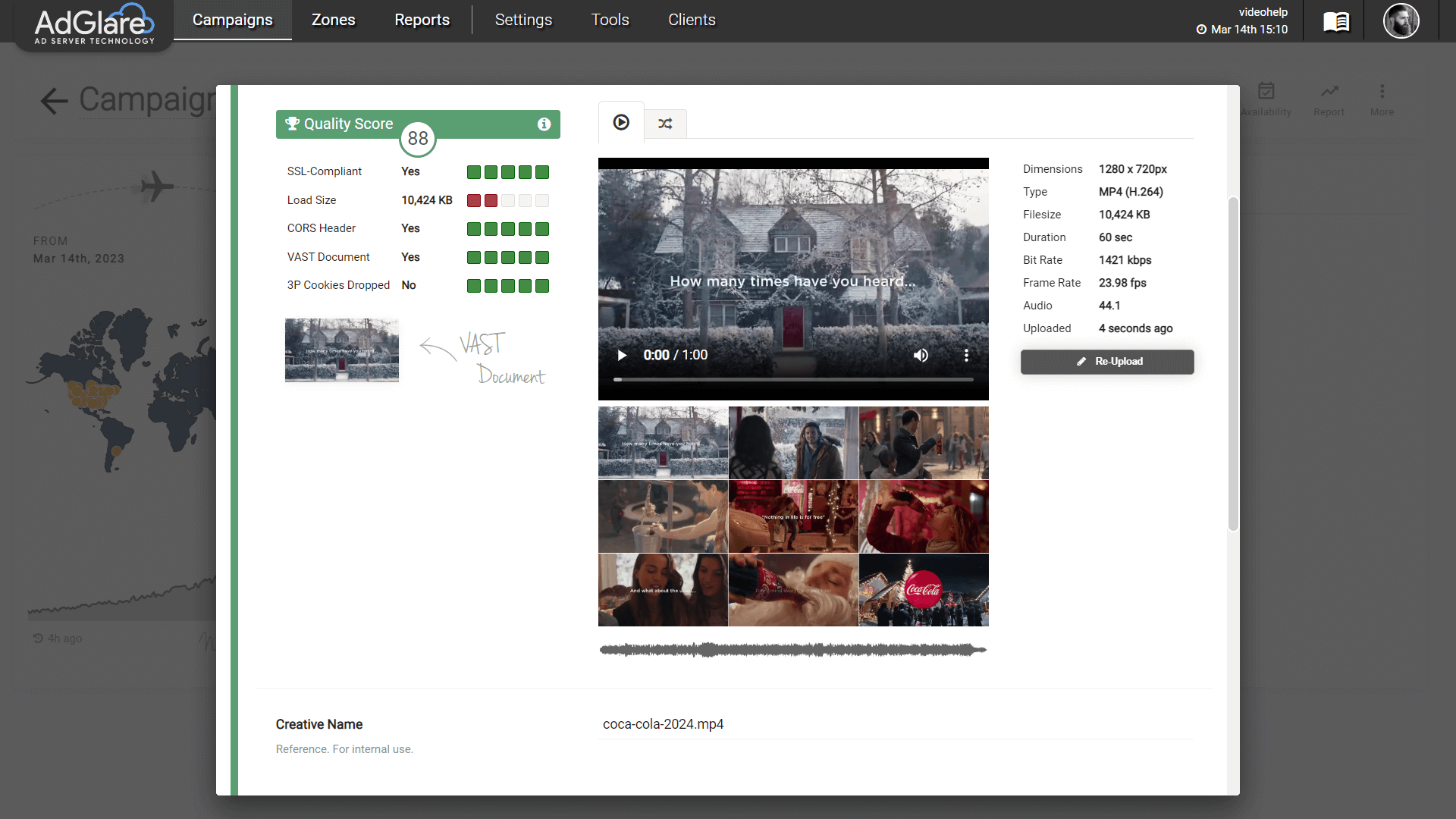AdGlare AdServer App Screenshot